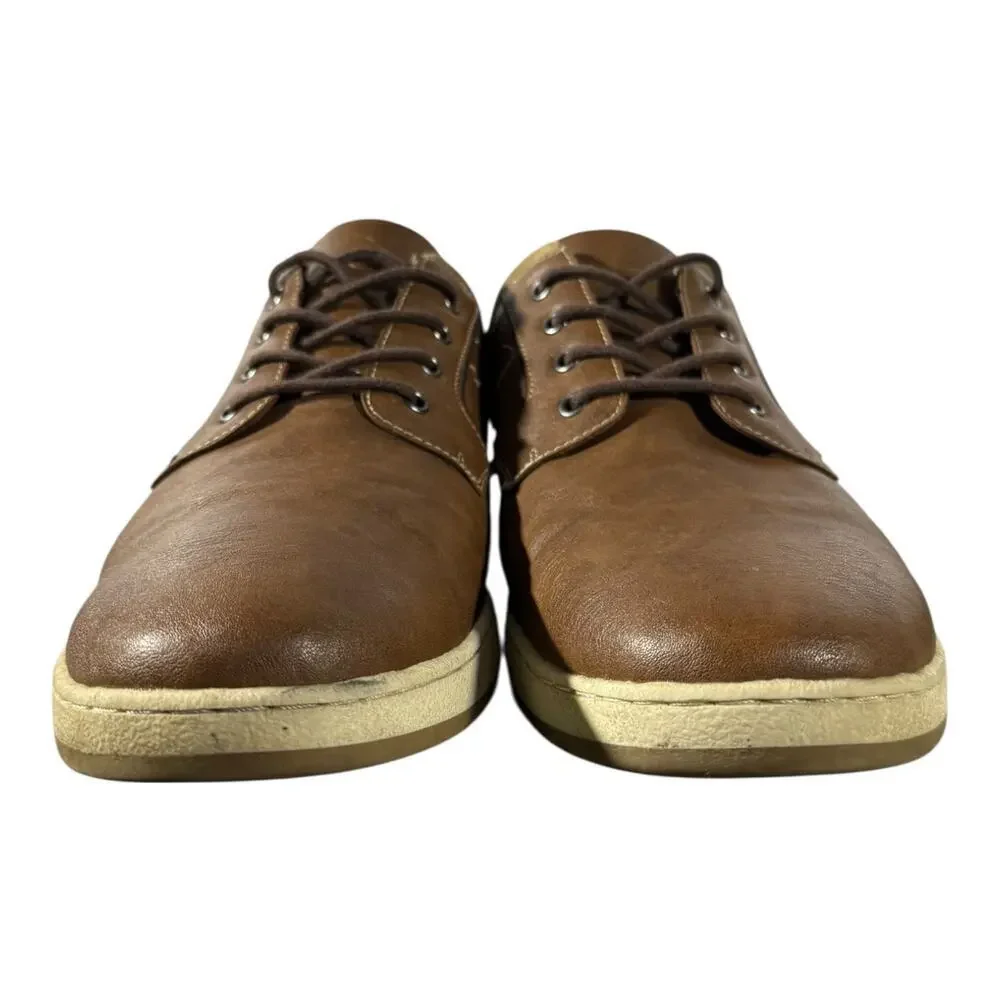 Hawker Rye Shoes Men’s 13 Larelissi Contrast Stitch Sneakers Brown Leather Lace